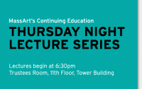 Mass Art Thursday Night Lecture Series Mass Art Thursday Night Lecture Series logo